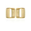 Brass Rectangle Hoop Earrings